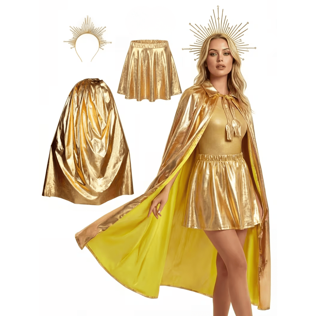 Goldene Göttin Kostüm Damen Set - TwentyFourParty