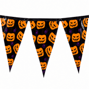 Halloween Wimpelgirlande Kürbis 3,90 m - TwentyFourParty