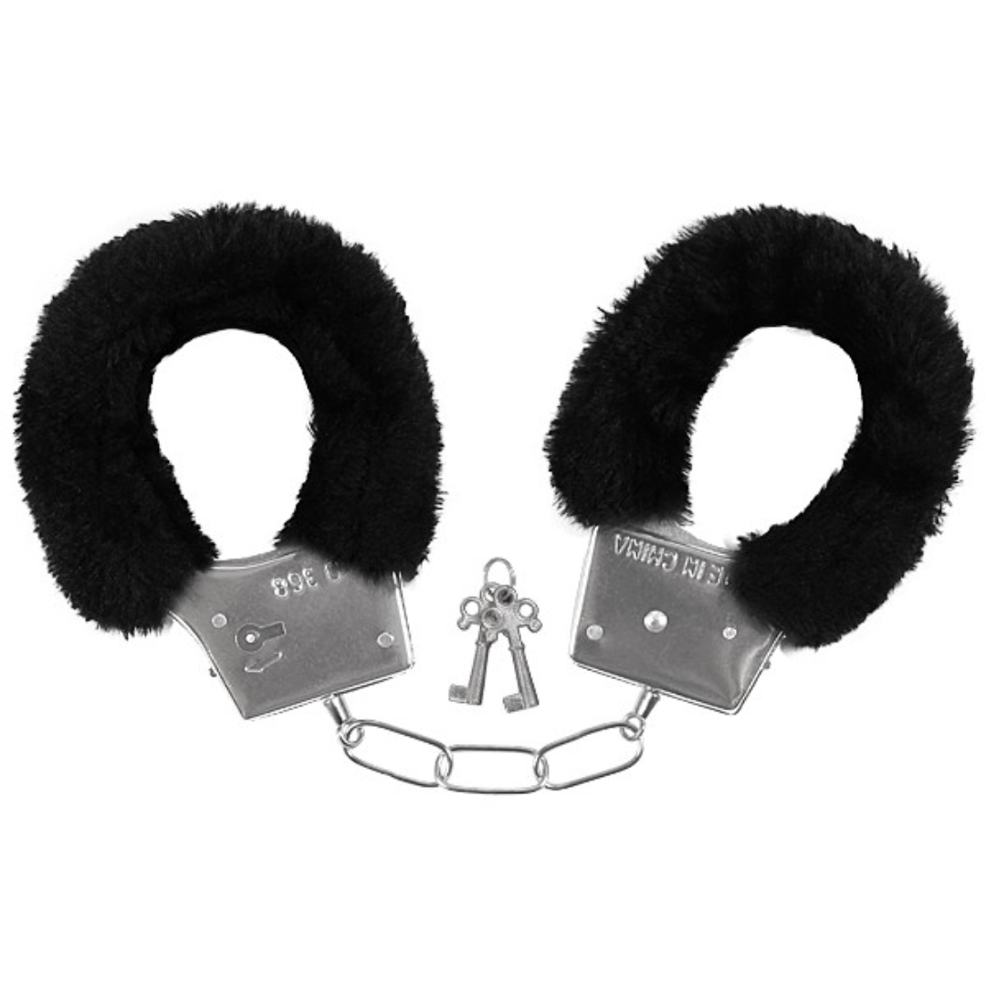 Handschellen mit Plüsch und Schlüssel - TwentyFourParty
