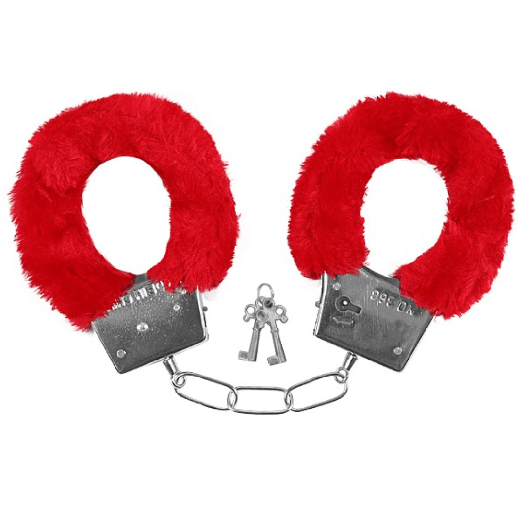 Handschellen mit Plüsch und Schlüssel - TwentyFourParty