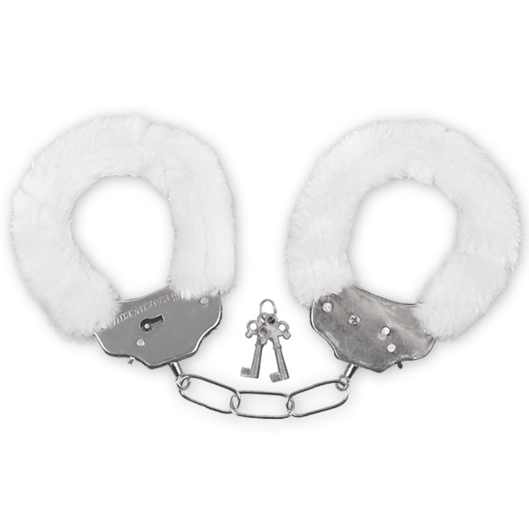 Handschellen mit Plüsch und Schlüssel - TwentyFourParty