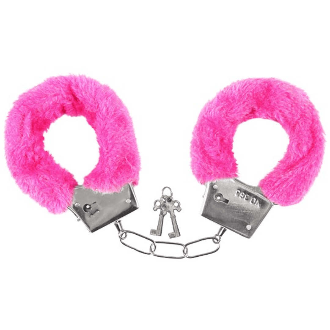 Handschellen mit Plüsch und Schlüssel - TwentyFourParty