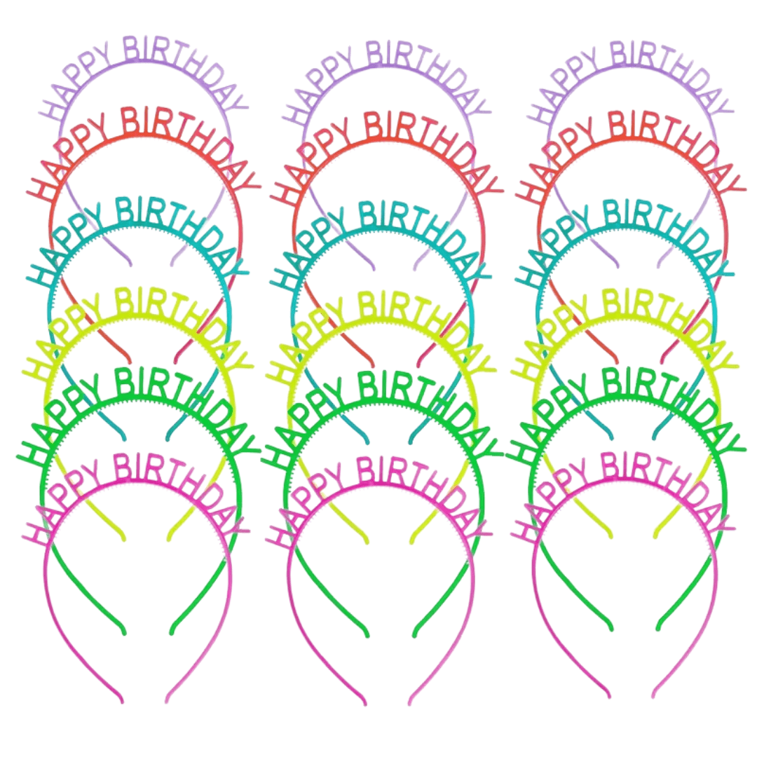 Happy Birthday Haarreif (UV - aktiv) - TwentyFourParty