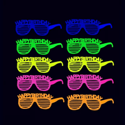 Happy Birthday Neon Brille - TwentyFourParty