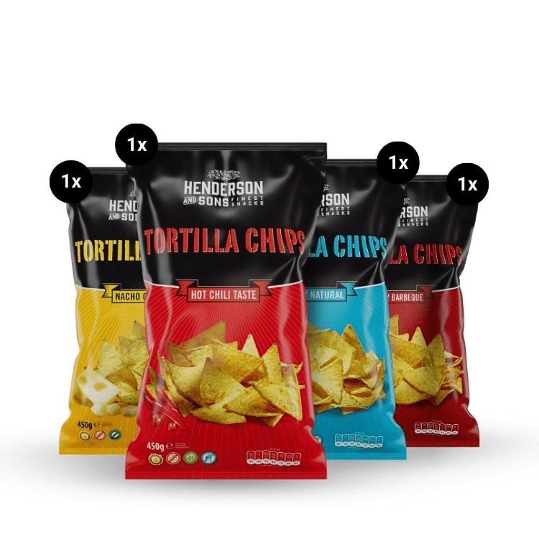 HENDERSON & SONS Smoky Barbeque Tortilla Chips XL Packung - TwentyFourParty
