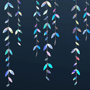 Holografische Blättergirlande - TwentyFourParty