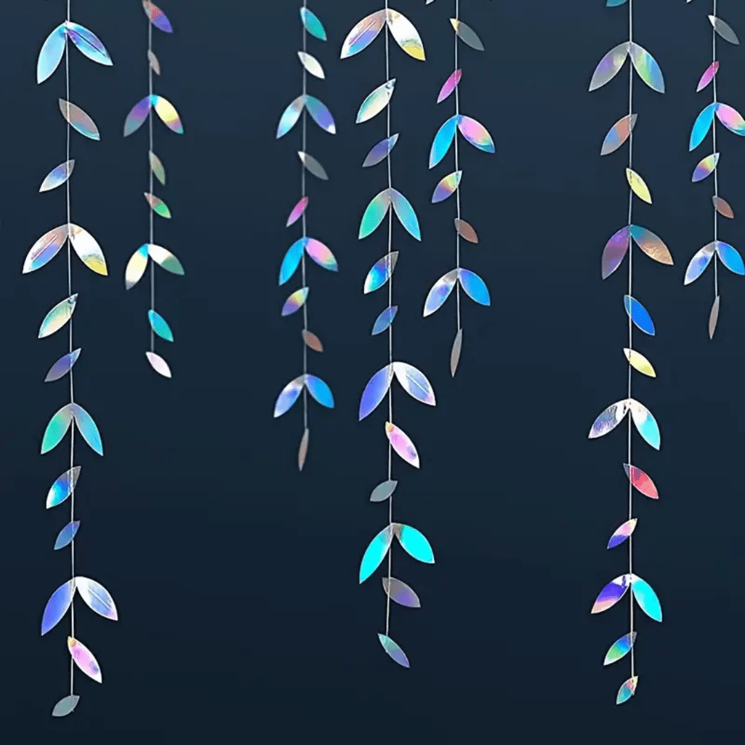 Holografische Blättergirlande - TwentyFourParty