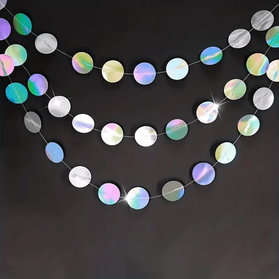 Holografische Girlande Rund - TwentyFourParty