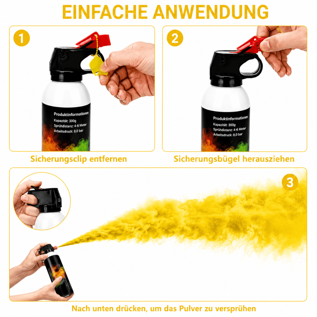 Holy Farbpulverlöscher Gelb 300 g – Spektakuläre gelbe Farbwolken - TwentyFourParty