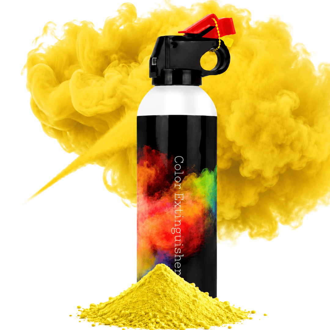 Holy Farbpulverlöscher Gelb 300 g – Spektakuläre gelbe Farbwolken - TwentyFourParty