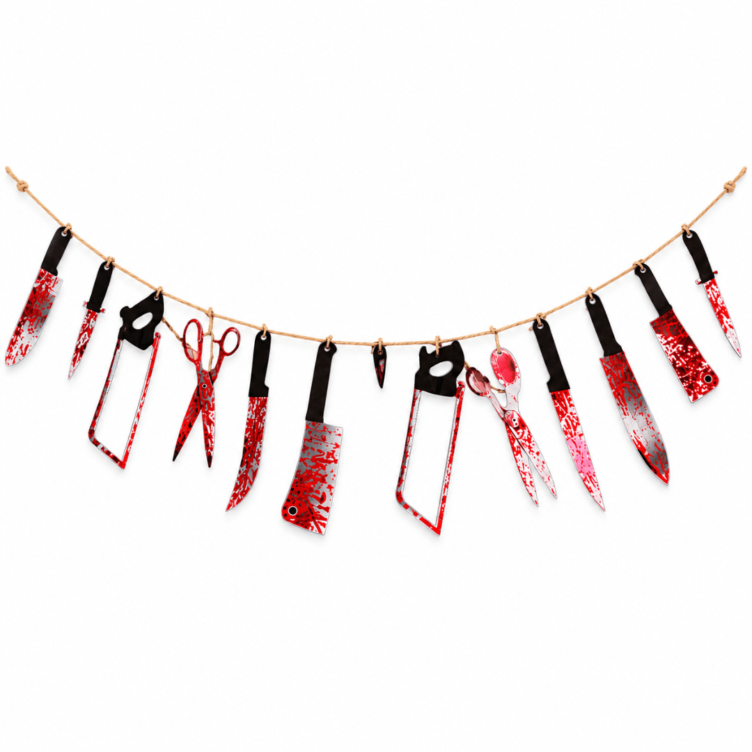Horror Girlande Blutige Waffen - TwentyFourParty