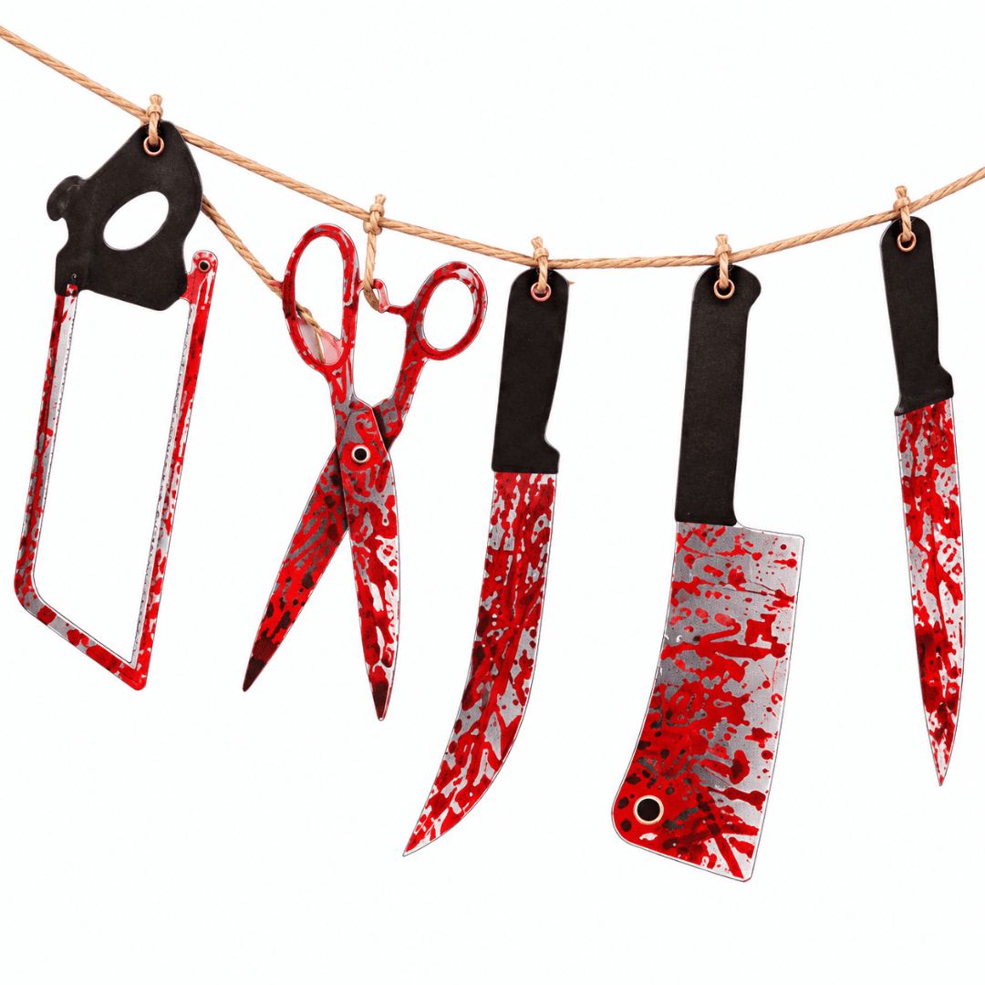 Horror Girlande Blutige Waffen - TwentyFourParty