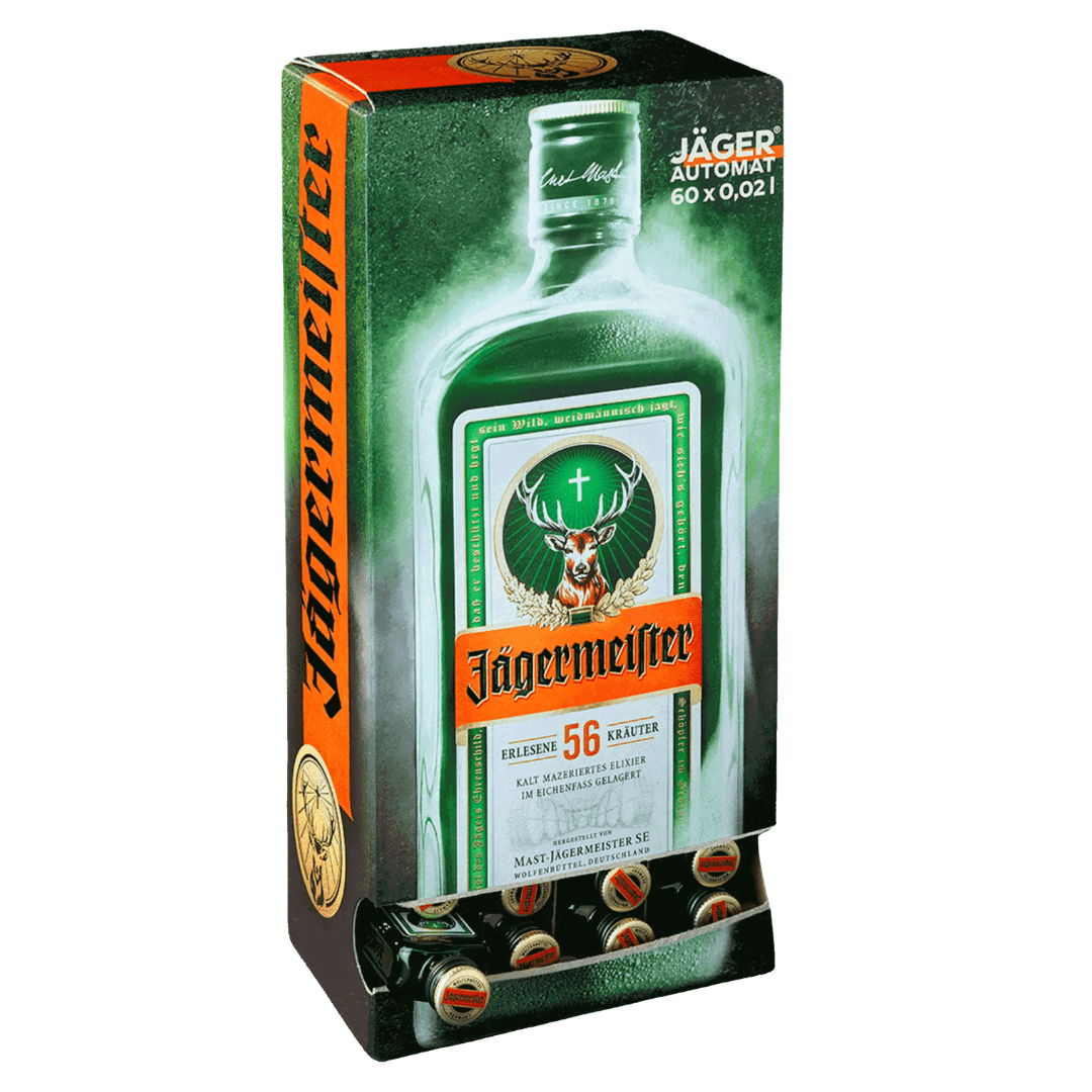 Jägermeister Automat mit 60 Mini Shots 2 cl - TwentyFourParty