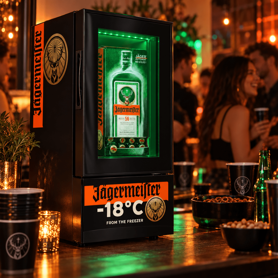 Jägermeister FREEZE O MAT Set mit 60 Mini Shots 2 cl - TwentyFourParty