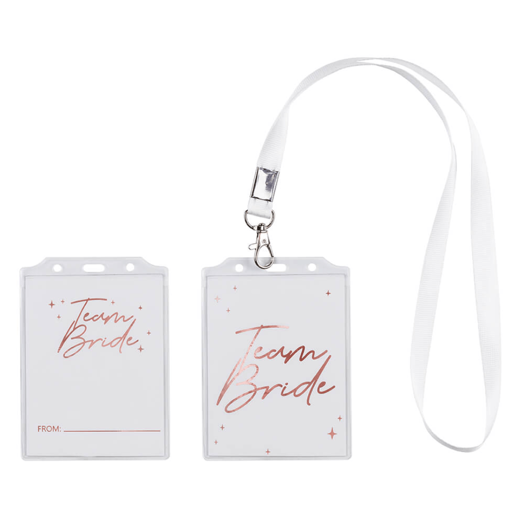 JGA Ausweis Team Bride mit Band, 4er Set - TwentyFourParty