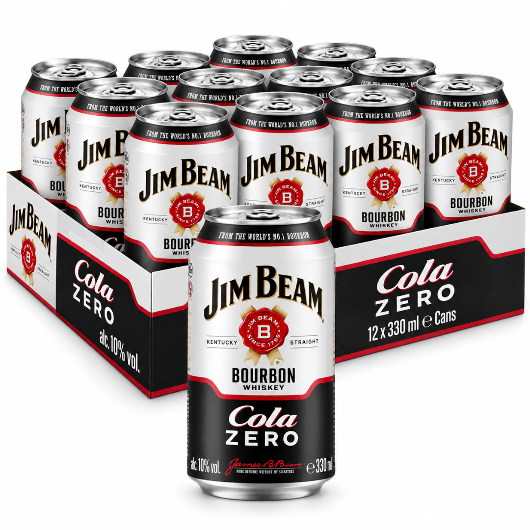 Jim Beam & Cola Zero 12 × 330 ml - TwentyFourParty