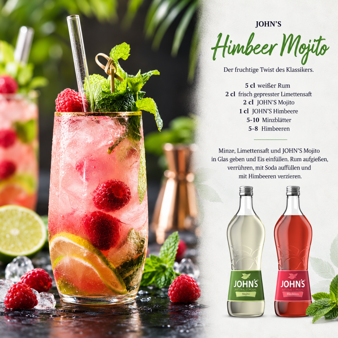 John's Himbeere Sirup 0,7 l - TwentyFourParty