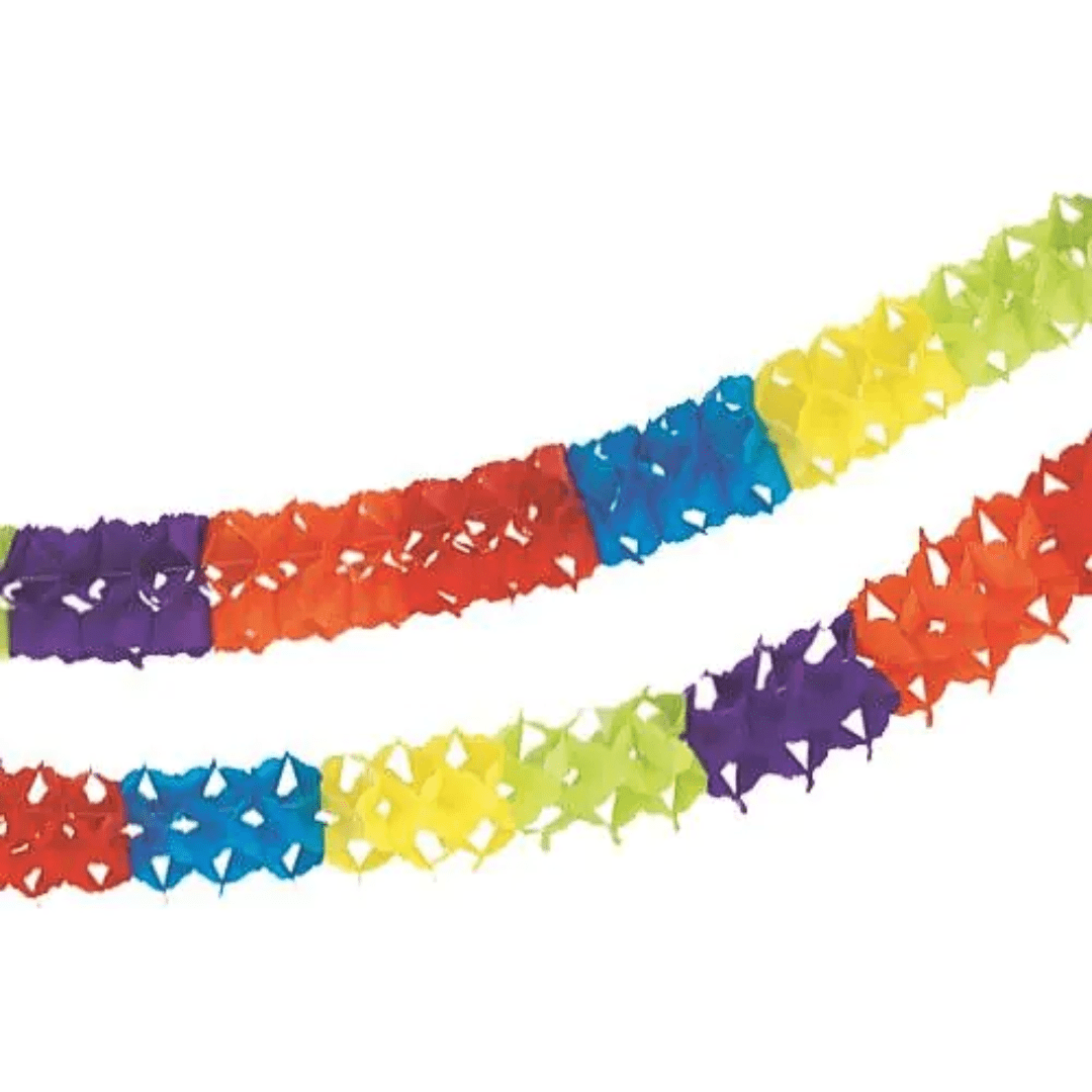 Karneval Papiergirlande 12 x 4 m bunt - TwentyFourParty