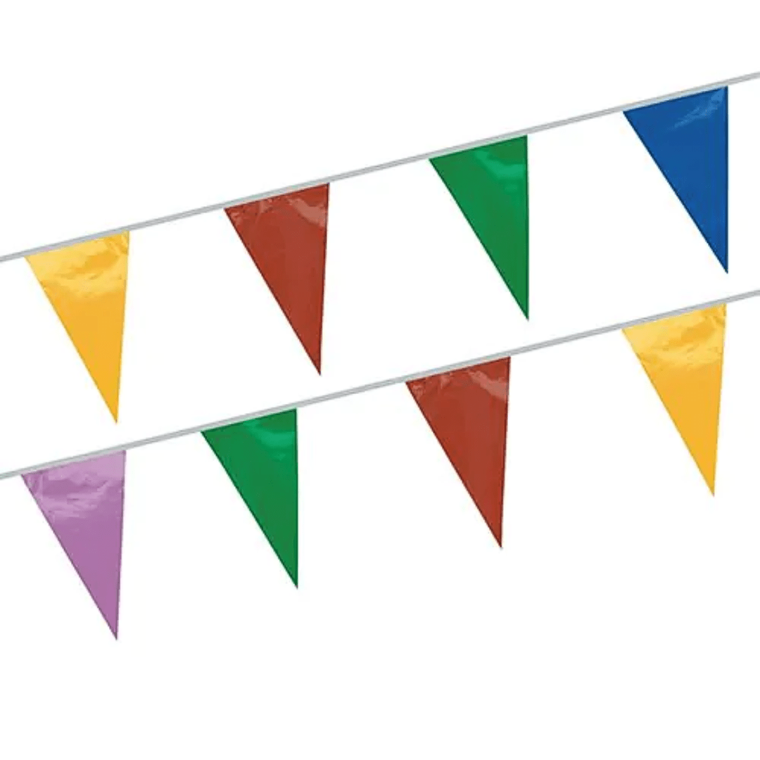 Karneval Wimpelkette 20 m Bunt wasserfest - TwentyFourParty