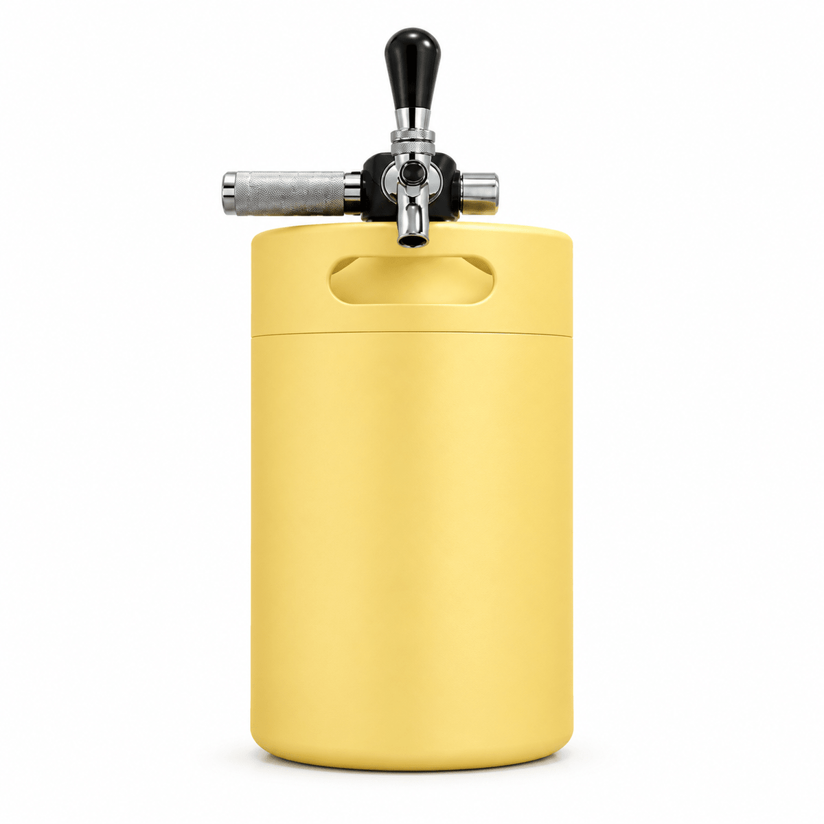 Keggo Mini Keg 4 l Gelb – Mobile Zapfanlage für Cocktails & Spritz - TwentyFourParty