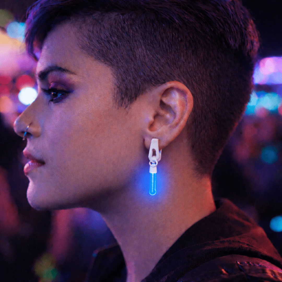 Knicklicht Ohrringe Blau - TwentyFourParty