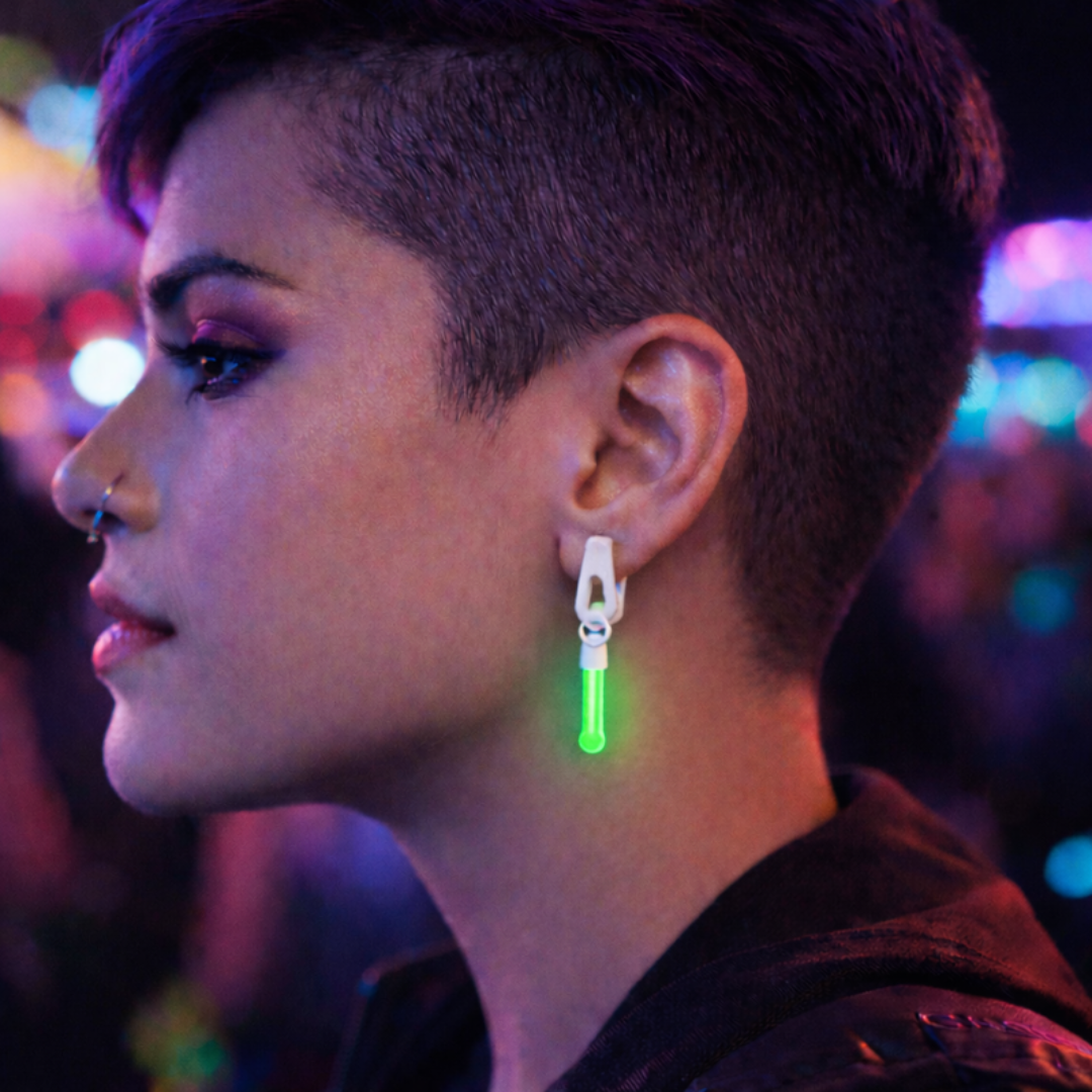 Knicklicht Ohrringe Grün - TwentyFourParty