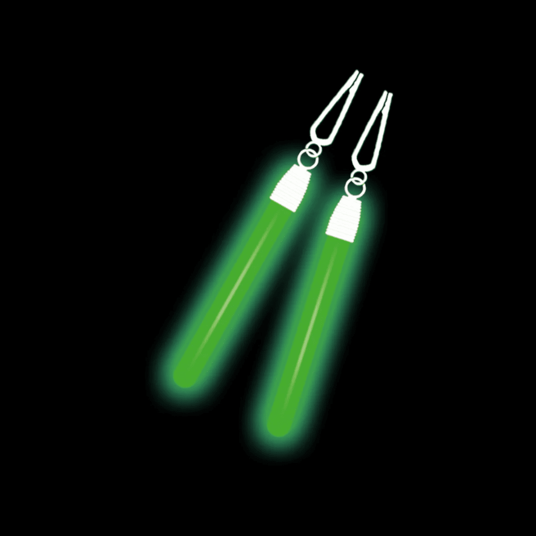 Knicklicht Ohrringe Grün - TwentyFourParty