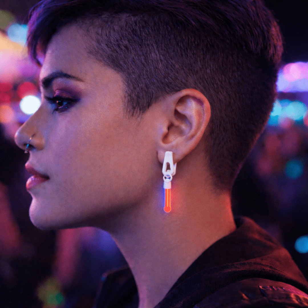 Knicklicht Ohrringe Rot - TwentyFourParty