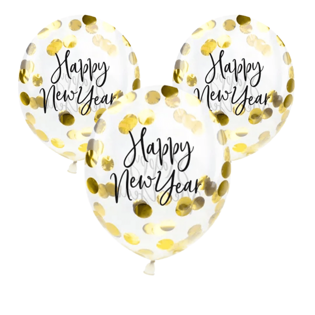 Konfetti Luftballon Happy New Year - TwentyFourParty