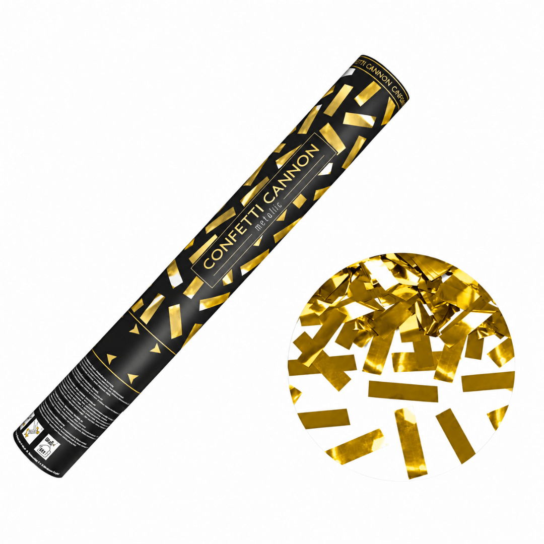 Konfettikanone Gold Metallic 40 cm - TwentyFourParty