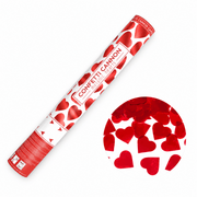 Konfettikanone Herzen Rot 40 cm - TwentyFourParty