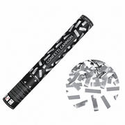 Konfettikanone Silber Metallic 40 cm - TwentyFourParty