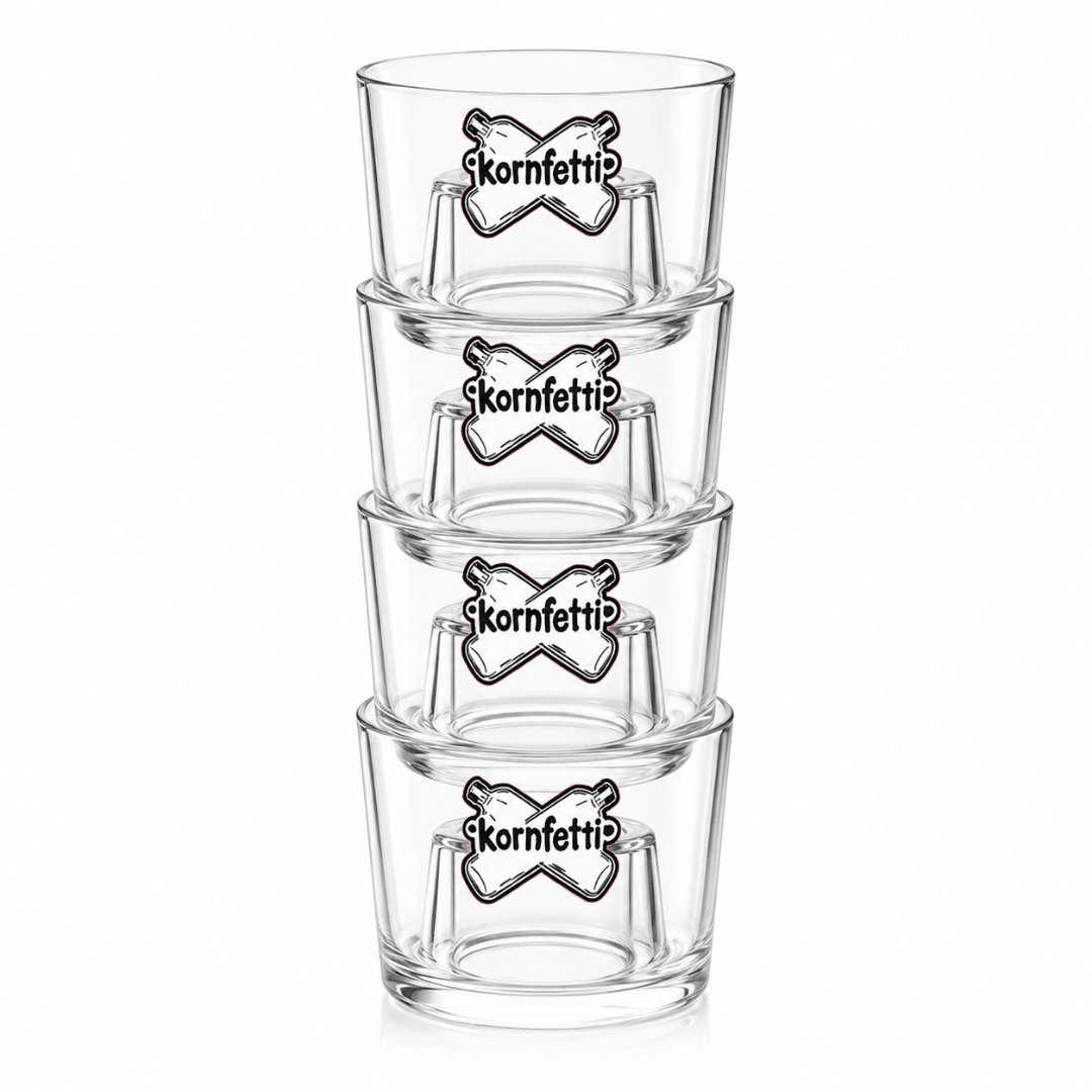 Kornfetti Bomb Gläser 4er Set – Acrylgläser für Bomb Shots - TwentyFourParty