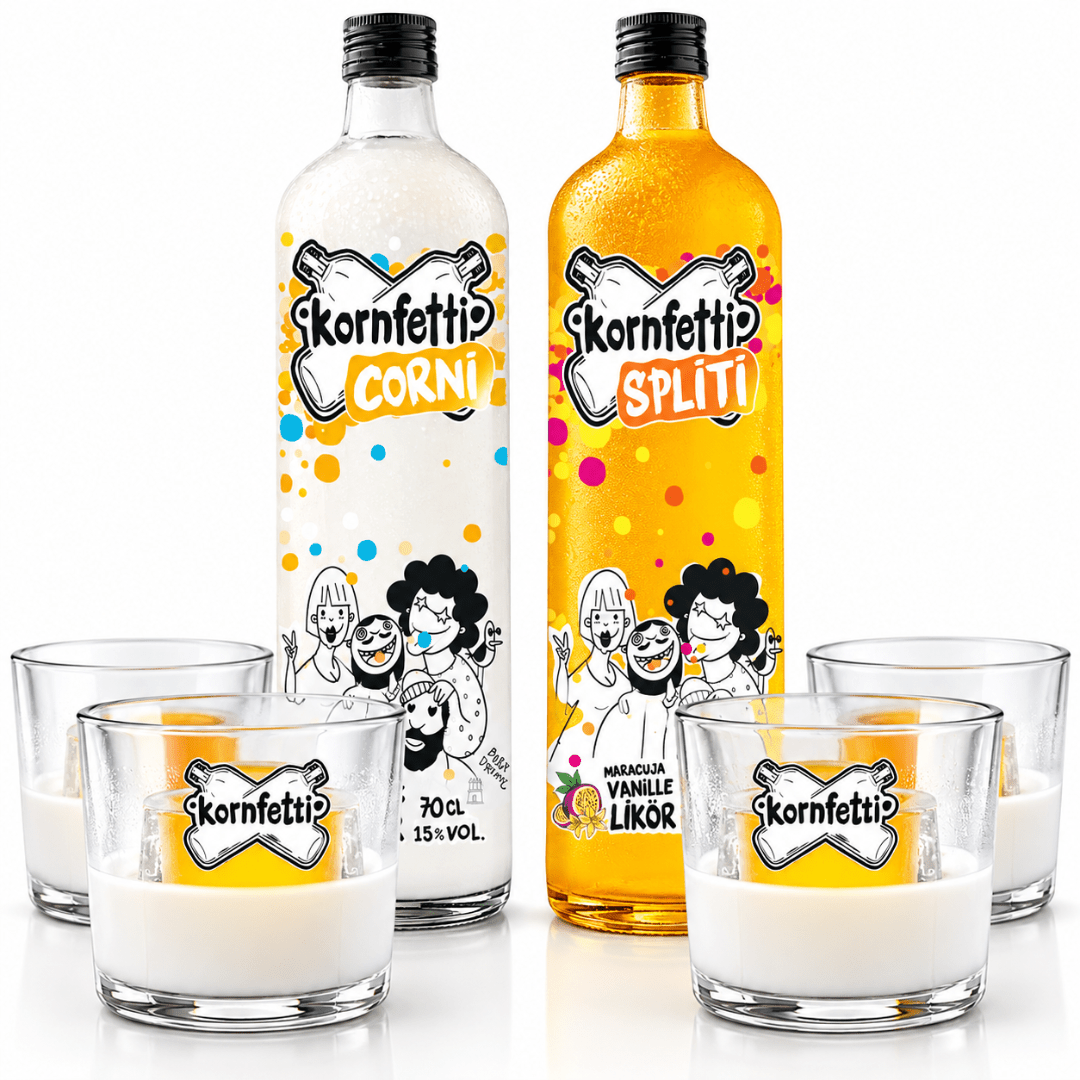Kornfetti Corni Colada Bundle & 4 Bomb Gläser - TwentyFourParty