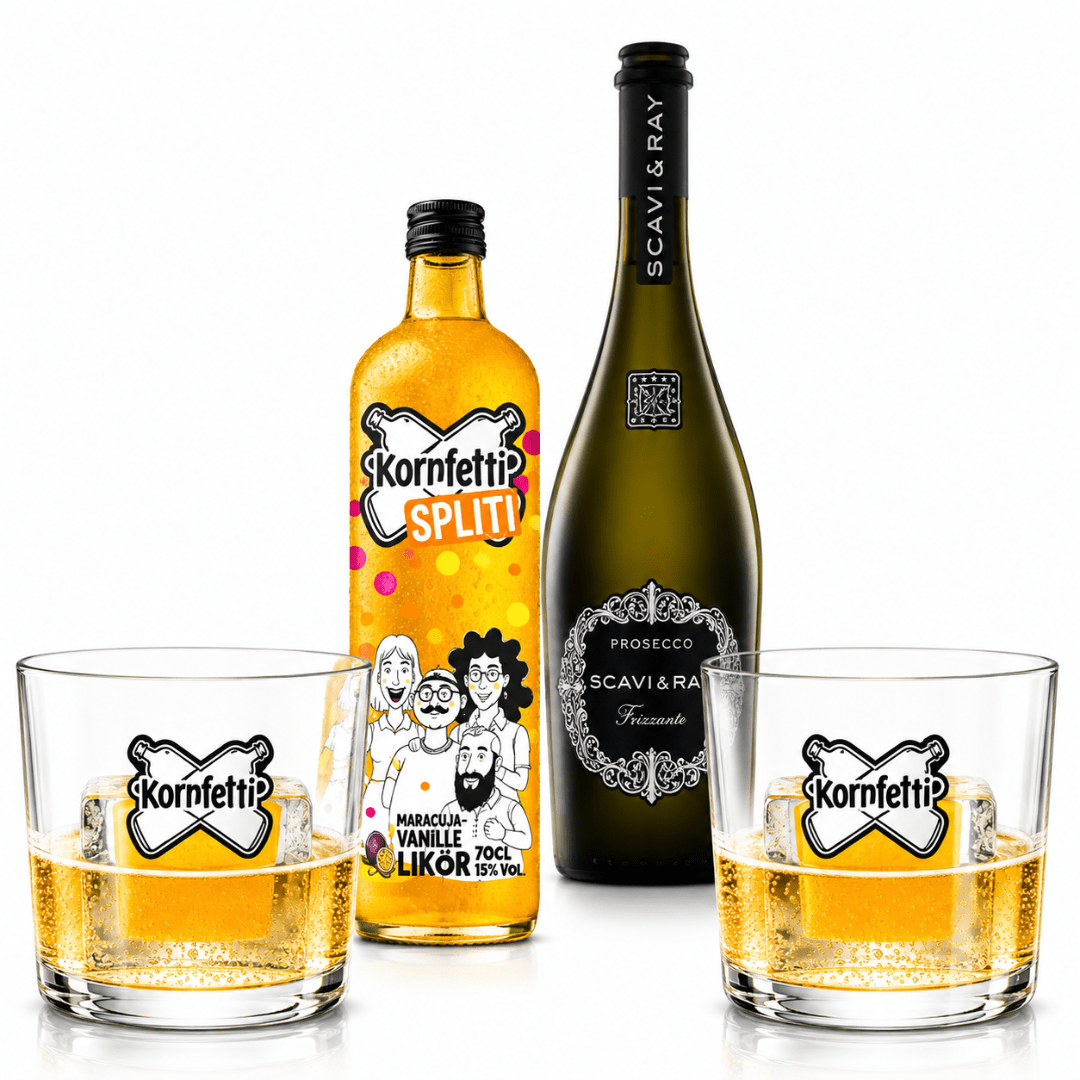 Kornfetti Spliti Bomb Set – Spliti, Prosecco & 2 Bomb Gläser - TwentyFourParty