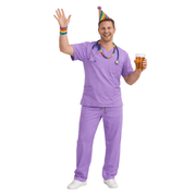 Krankenschwester Kasack Kostüm Lila - TwentyFourParty