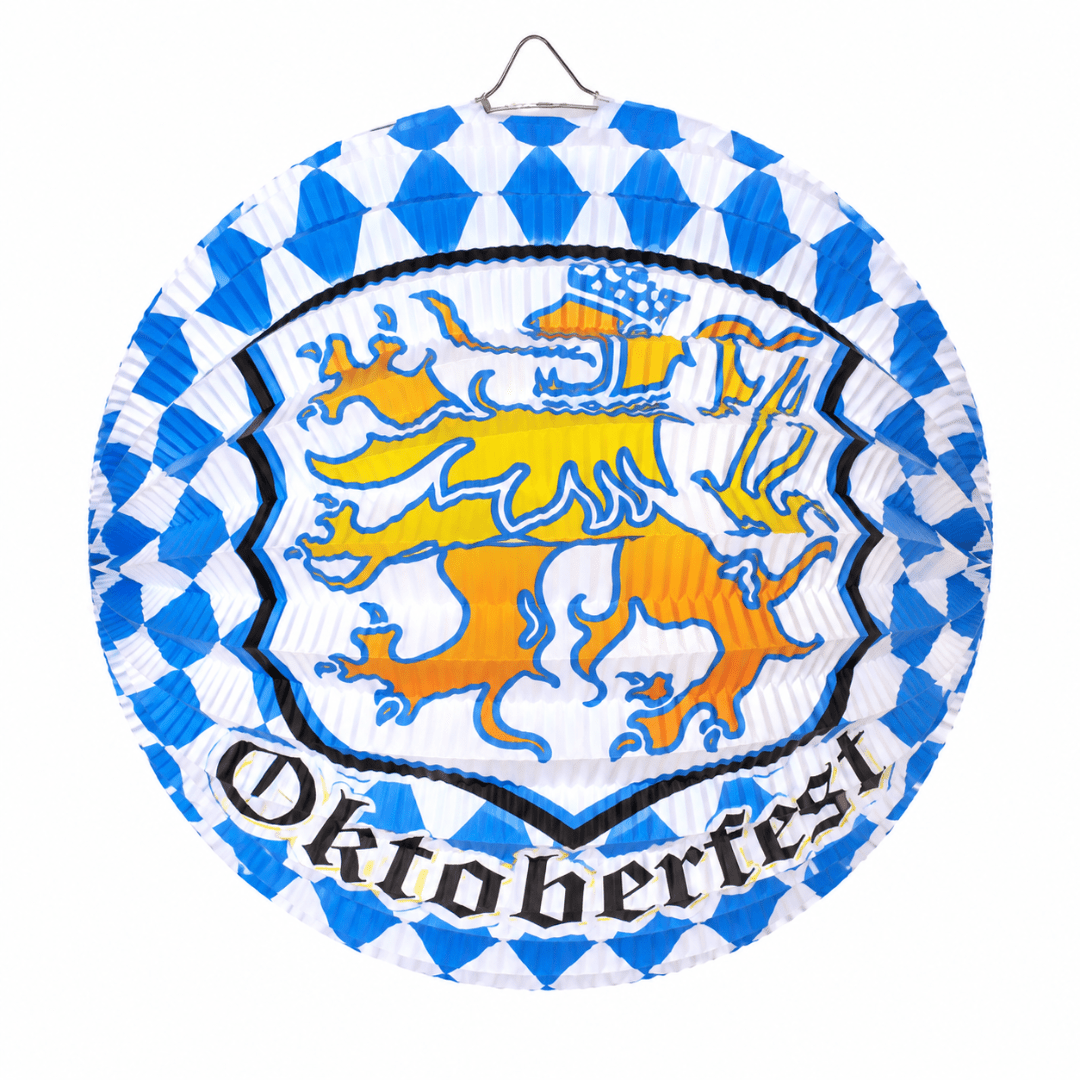 Lampion Bierfest 24 cm Blau Weiß - TwentyFourParty