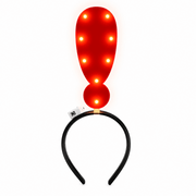 LED Ausrufezeichen Haarreif Rot - TwentyFourParty