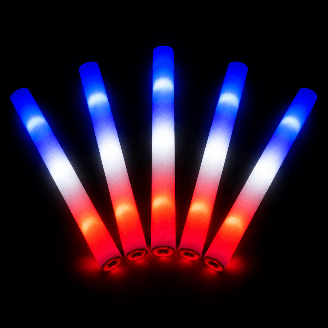 LED Foam Stick Frankreich 47 cm Leuchtstab - TwentyFourParty