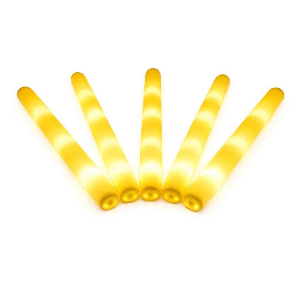 LED Foam Stick, Leuchtstab Gelb - TwentyFourParty