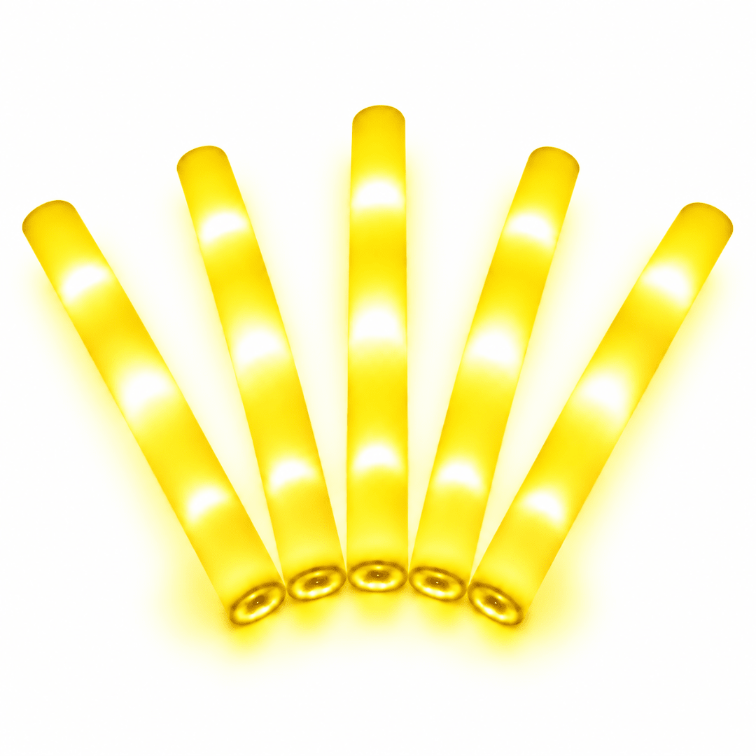 LED Foam Stick, Leuchtstab Gelb - TwentyFourParty