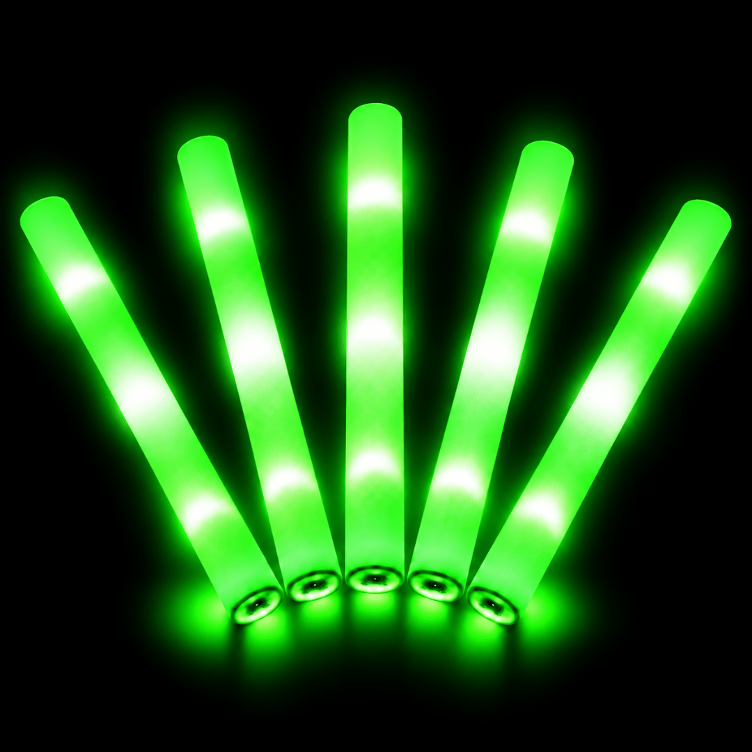 LED Foam Stick, Leuchtstab Grün - TwentyFourParty