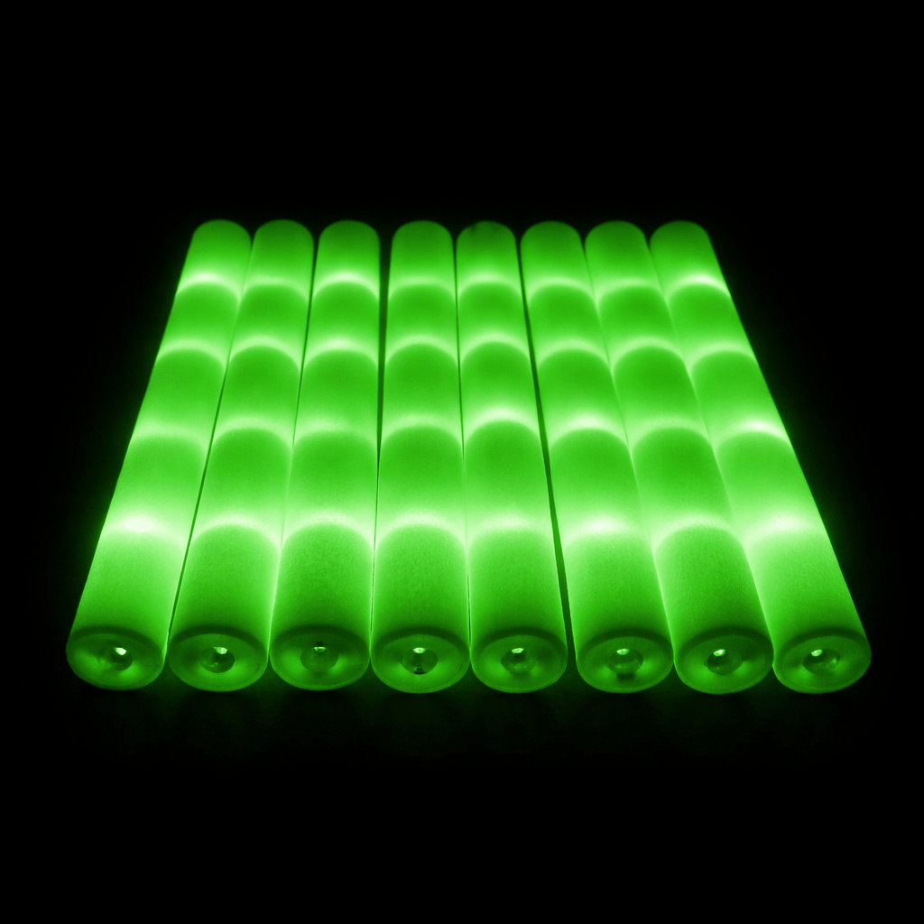 LED Foam Stick, Leuchtstab Grün - TwentyFourParty