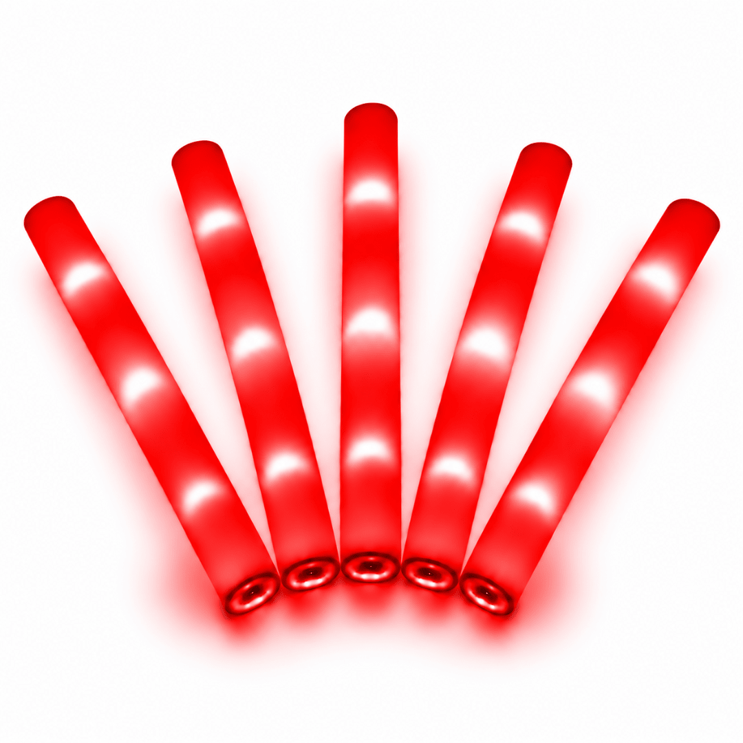 LED Foam Stick, Leuchtstab Rot - TwentyFourParty