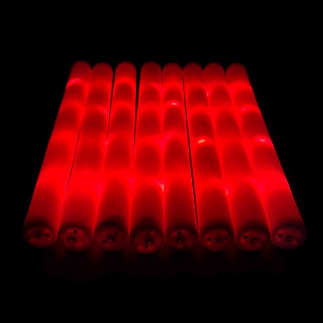 LED Foam Stick, Leuchtstab Rot - TwentyFourParty