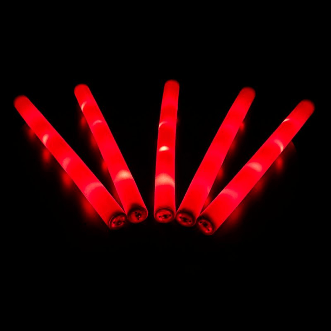 LED Foam Stick, Leuchtstab Rot - TwentyFourParty