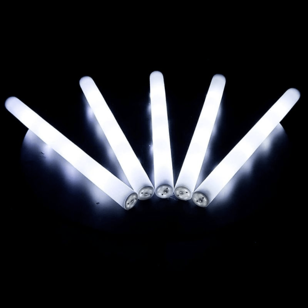 LED Foam Stick, Leuchtstab Weiß - TwentyFourParty