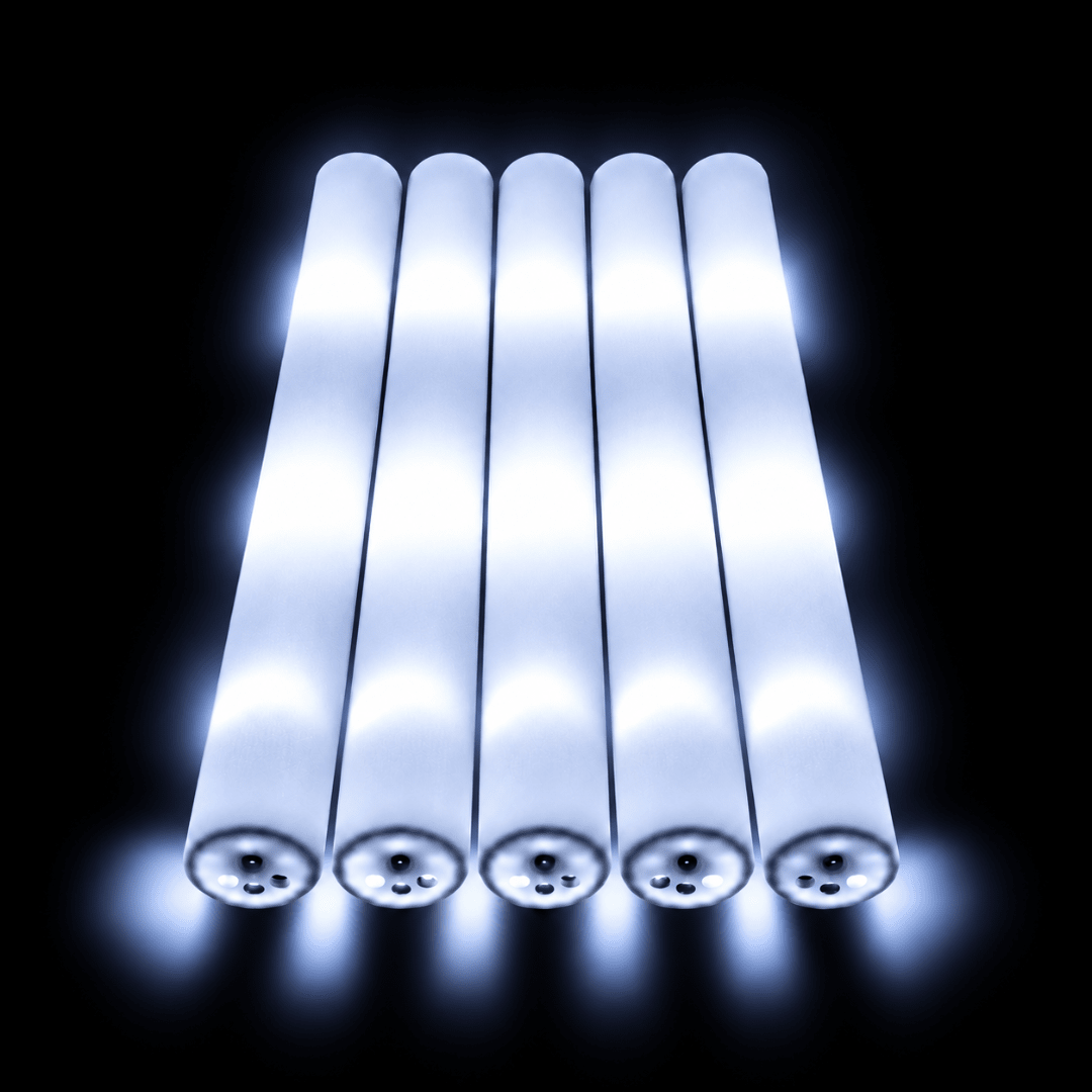 LED Foam Stick, Leuchtstab Weiß - TwentyFourParty