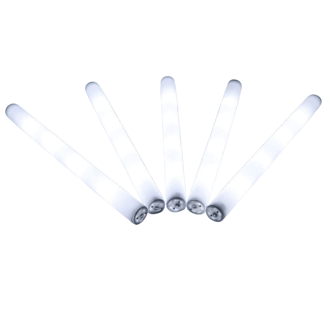 LED Foam Stick, Leuchtstab Weiß - TwentyFourParty