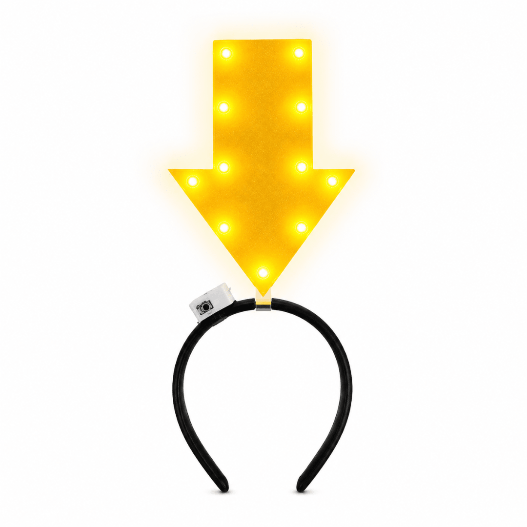 LED Haarreif Gelber Pfeil - TwentyFourParty